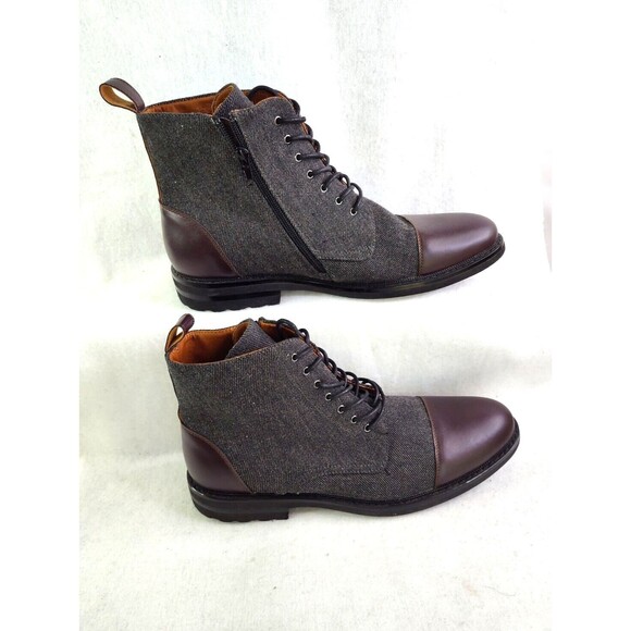 Polar Fox  Woolen Textile Lace-up Brooke Men\'s 12 Ankle Boots w Zipper Closure main image 9